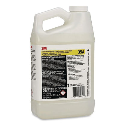 Clean and Shine Daily Floor Enhancer, Concentrate, Fragrance-Free, 32 oz Bottle, 4/Carton