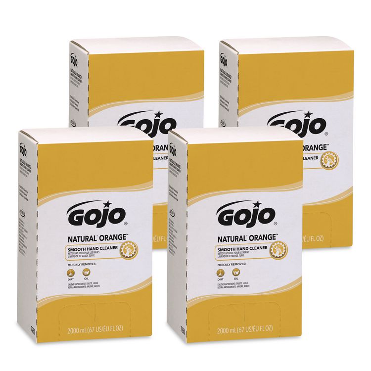 NATURAL ORANGE Smooth Hand Cleaner, Refill for GOJO PRO TDX Push-Style Dispenser, Citrus Scent, 2,000 mL, 4/Carton