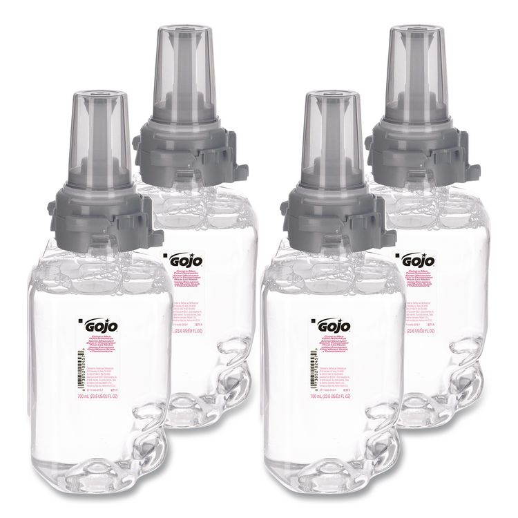 Clear and Mild Foam Handwash Refill, For ADX-7 Dispenser, Fragrance-Free, 700 mL, 4/Carton