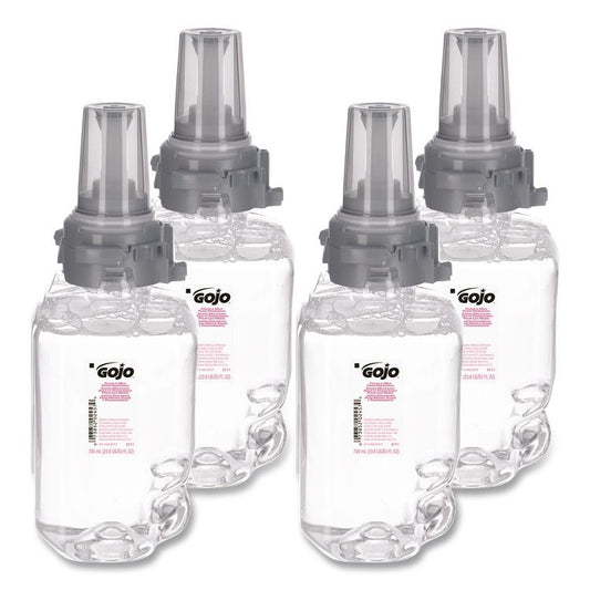Clear and Mild Foam Handwash Refill, For ADX-7 Dispenser, Fragrance-Free, 700 mL, 4/Carton