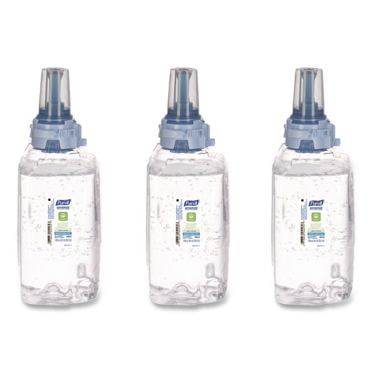 Advanced Hand Sanitizer Green Certified Gel Refill, For ADX-12 Dispensers, 1,200 mL, Fragrance-Free, 3/Carton