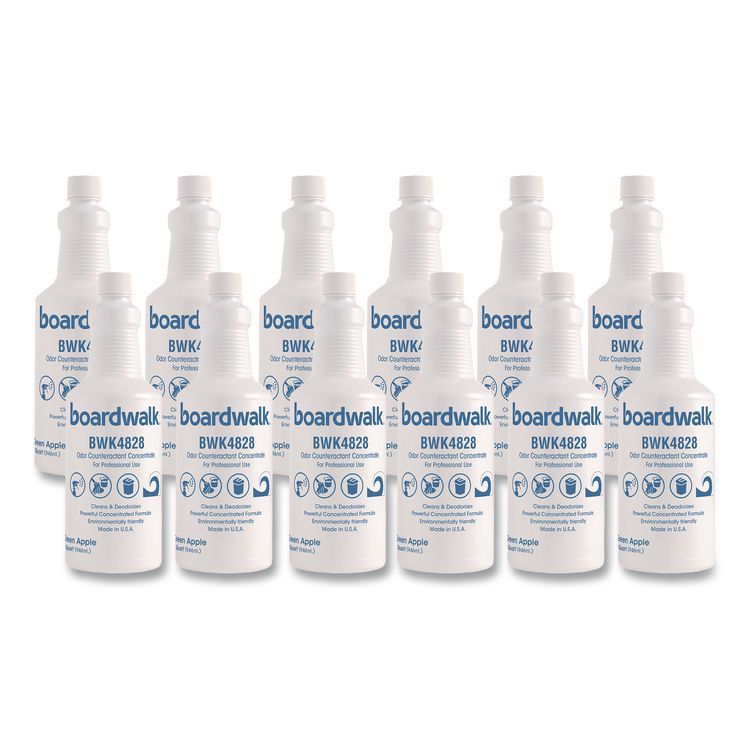 Liquid Deodorizer, Green Apple, 32 oz Bottle, 12/Carton