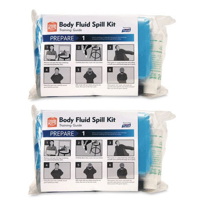 Body Fluid Spill Kit, Refill, 8.5" x 11.3" x 4.5", 2 Refills/Carton