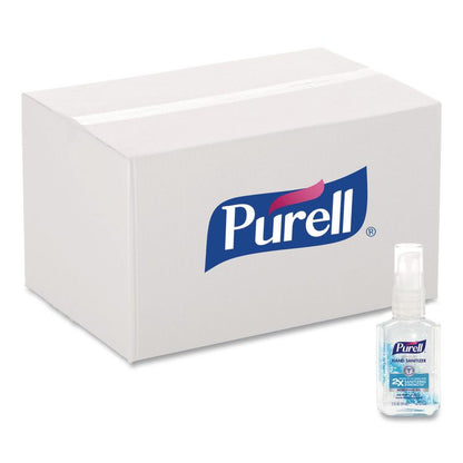 Advanced Hand Sanitizer Refreshing Gel, 2 oz Travel-Sized Pump Bottle, Clean Scent, 24/Carton