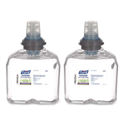 Advanced Hand Sanitizer Green Certified TFX Refill, Foam, 1,200 mL, Fragrance-Free, 2/Carton