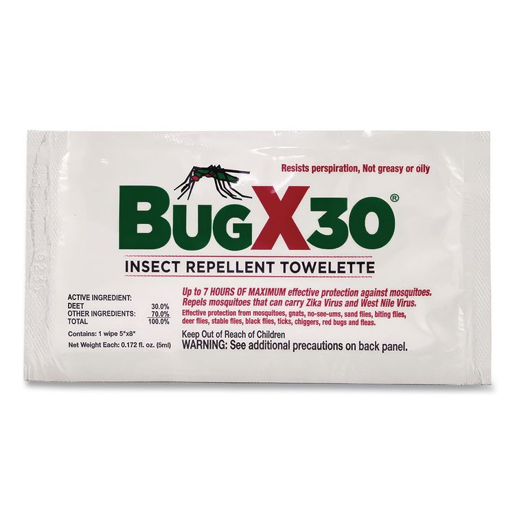 BugX30 Insect Repellent DEET Wipes, 300 Wipes
