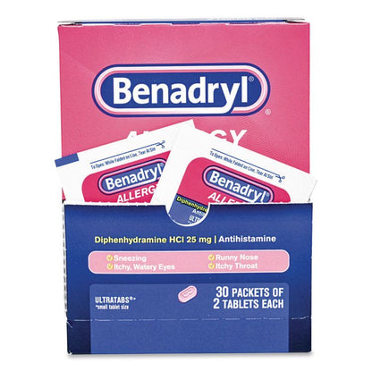 Benadryl Allergy, 2 Tablets/Packet, 30 Packets/Box