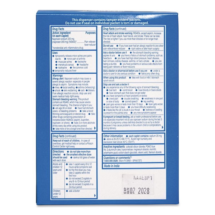 Aleve, 2 Tablets/Packet, 50 Packets