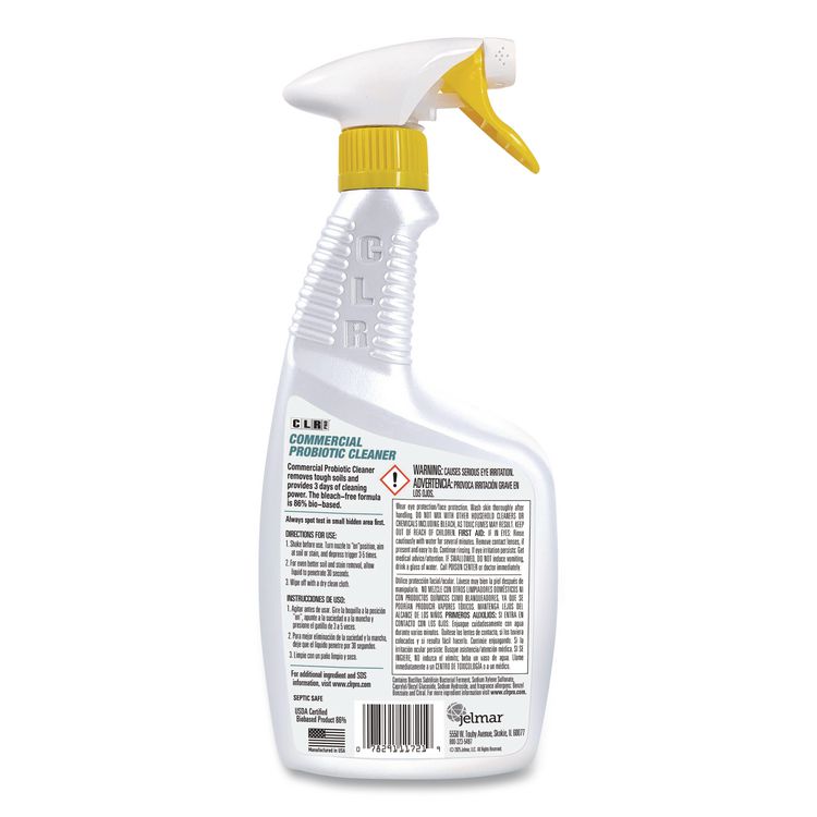 Commercial Probiotic Cleaner, Lemon Scent, 32 oz Spray Bottle, 6/Carton