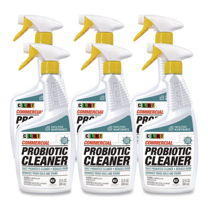 Commercial Probiotic Cleaner, Lemon Scent, 32 oz Spray Bottle, 6/Carton