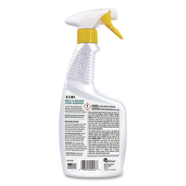 Mold and Mildew Stain Remover, 32 oz Spray Bottle, 6/Carton