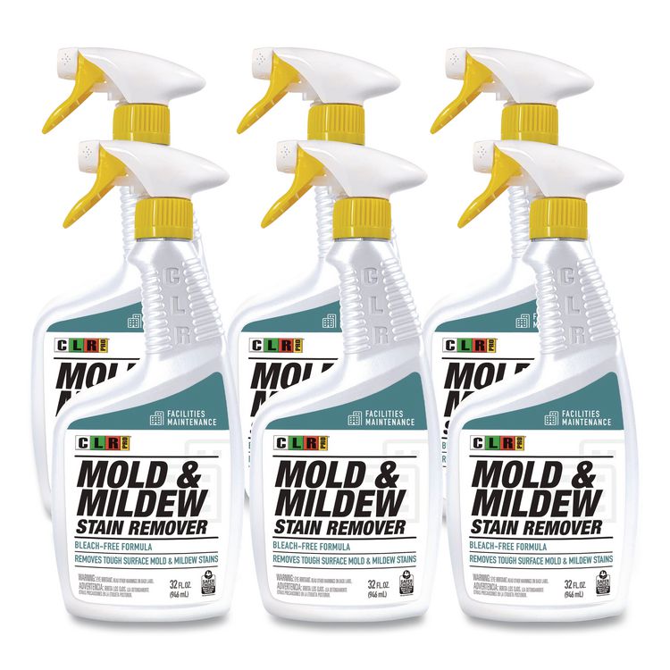 Mold and Mildew Stain Remover, 32 oz Spray Bottle, 6/Carton