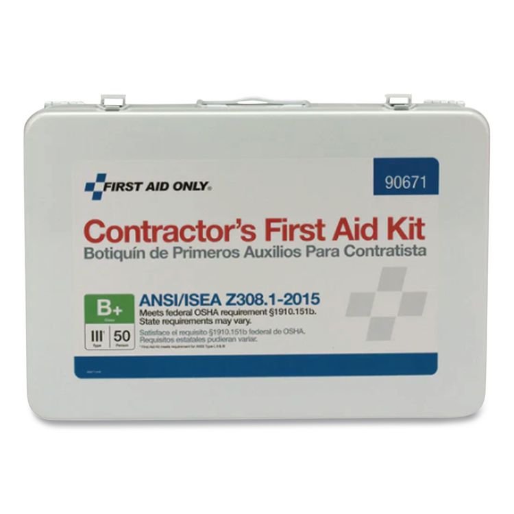 Contractor ANSI Class B First Aid Kit for 50 People, 254 Pieces, Metal Case