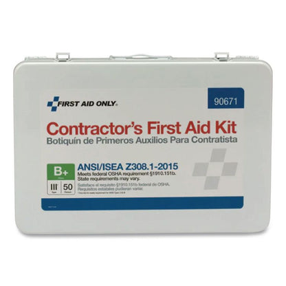 Contractor ANSI Class B First Aid Kit for 50 People, 254 Pieces, Metal Case