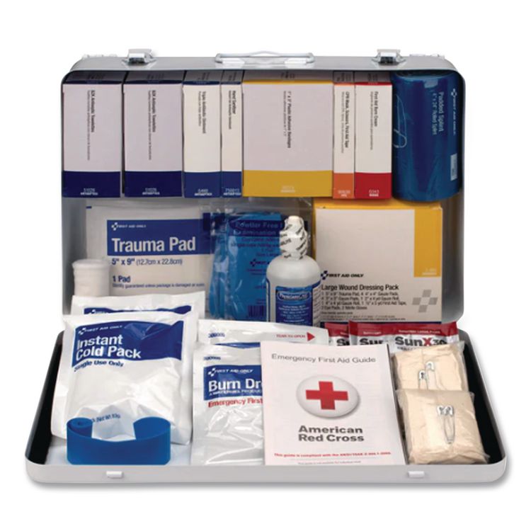 Contractor ANSI Class B First Aid Kit for 50 People, 254 Pieces, Metal Case