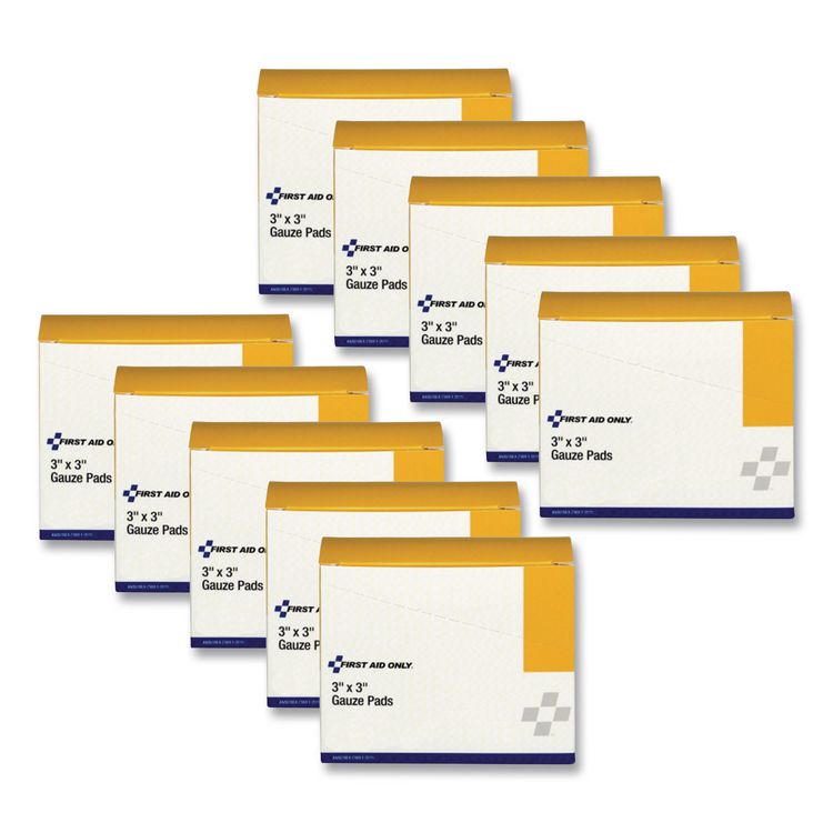 Refill Gauze Pads for ANSI-Compliant First Aid Kits/Cabinets, Sterile, 3 x 3, 40/Pack
