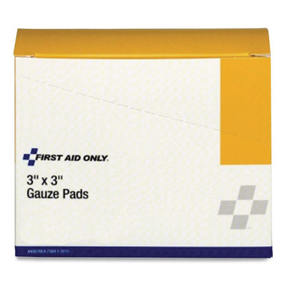 Refill Gauze Pads for ANSI-Compliant First Aid Kits/Cabinets, Sterile, 3 x 3, 40/Pack