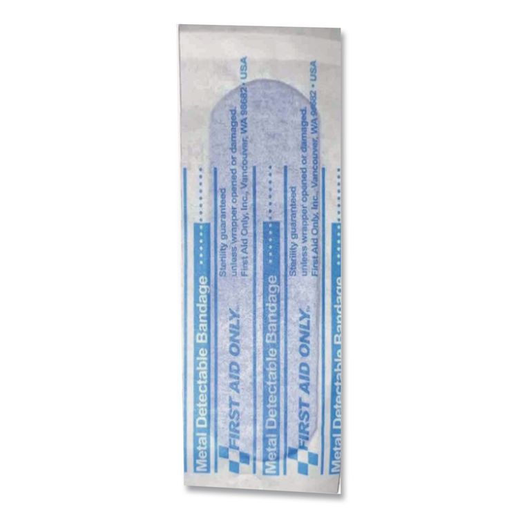 Metal Detectable Adhesive Bandages, Blue, 1 x 3, 25/Box