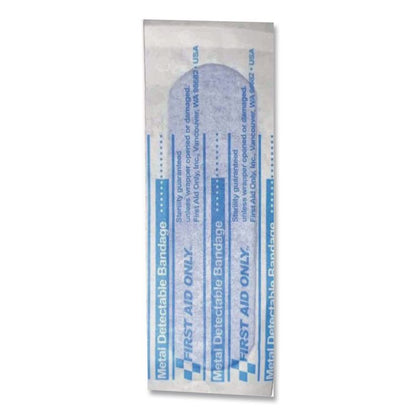 Metal Detectable Adhesive Bandages, Blue, 1 x 3, 25/Box