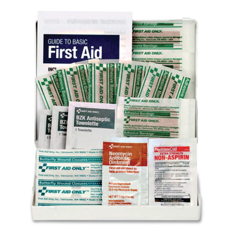 All-Purpose First Aid Kit, 21 Pieces, Plastic Case