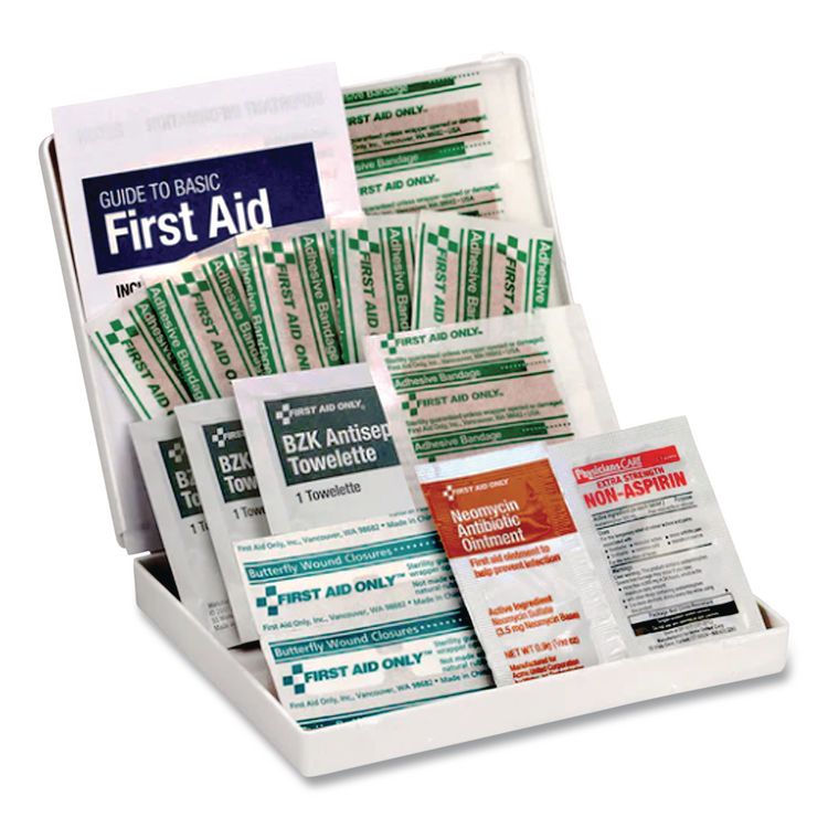 All-Purpose First Aid Kit, 21 Pieces, Plastic Case