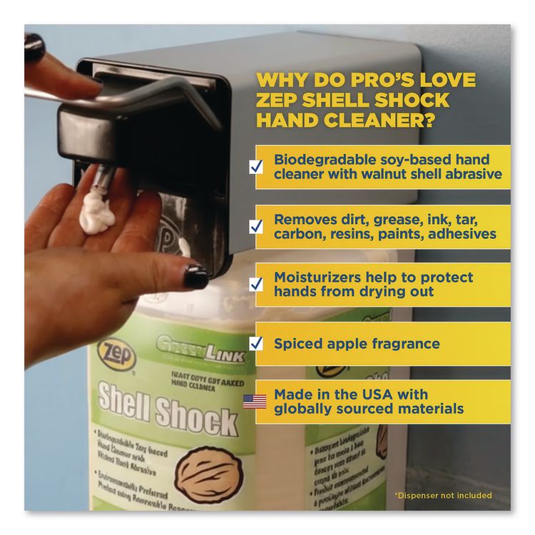 Shell Shock Heavy Duty Soy-Based Hand Cleaner, Cinnamon Scent, 1 gal