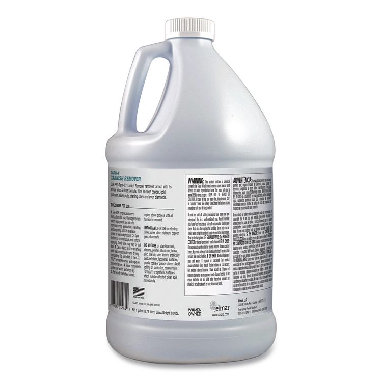 Tarnish Remover, 1 gal Bottle, 4/Carton