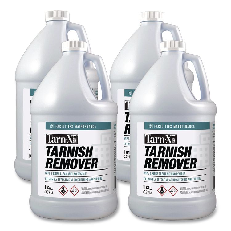Tarnish Remover, 1 gal Bottle, 4/Carton