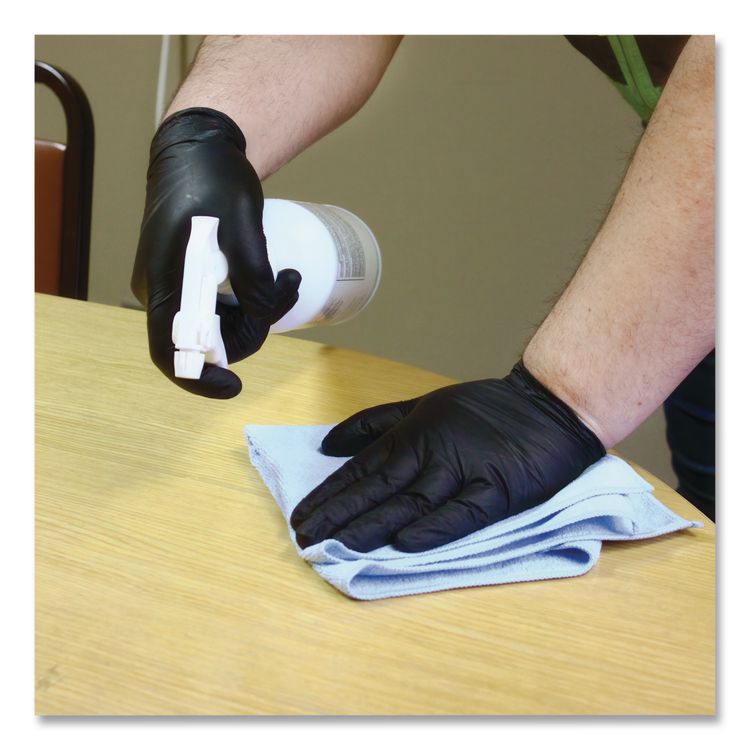 ProGuard Powder Free Nitrile Gloves, Powder-Free, X-Large, 3.5 mil Thick, 9.65" Long, Black, 100/Box, 10 Boxes/Carton