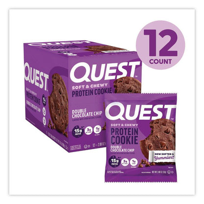 Gluten Free Protein Cookies, Double Chocolate Chip, 2.08 oz Bag, 12/Carton