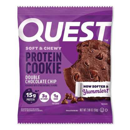 Gluten Free Protein Cookies, Double Chocolate Chip, 2.08 oz Bag, 12/Carton