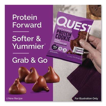 Gluten Free Protein Cookies, Double Chocolate Chip, 2.08 oz Bag, 12/Carton