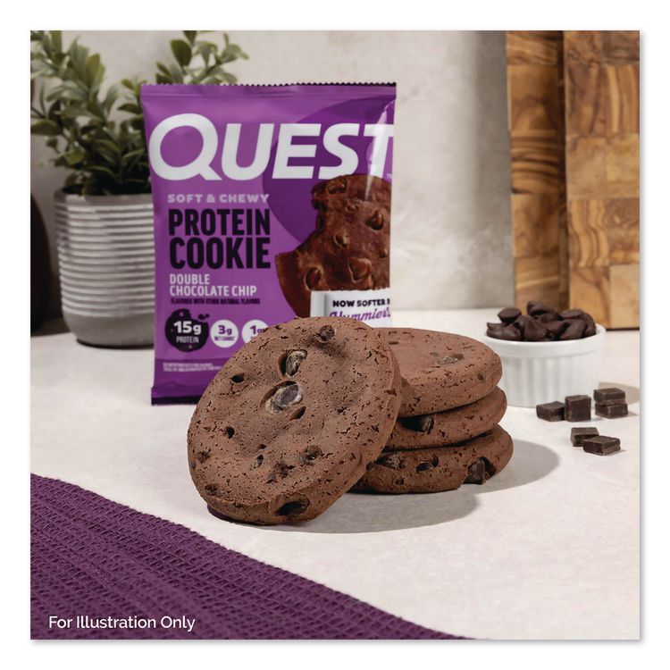 Gluten Free Protein Cookies, Double Chocolate Chip, 2.08 oz Bag, 12/Carton