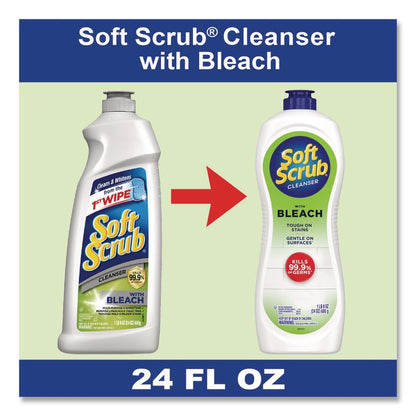 Antibacterial Surface Cleanser with Bleach, 24 oz Bottle, 8/Carton