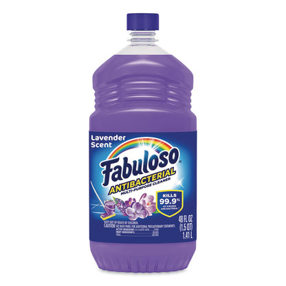 Antibacterial Multi-Purpose Cleaner, Lavender Scent, 48 oz Bottle, 6/Carton