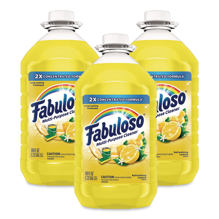 Multi-use Cleaner, Lemon Scent, 169 oz Bottle, 3/Carton