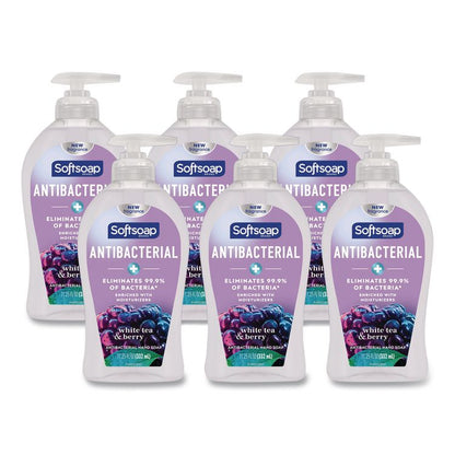 Antibacterial Hand Soap, White Tea and Berry Fusion Scent, 11.25 oz, 6/Carton