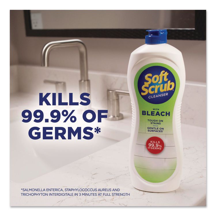 Antibacterial Surface Cleanser with Bleach, Commercial, 36 oz Bottle, 6/Carton