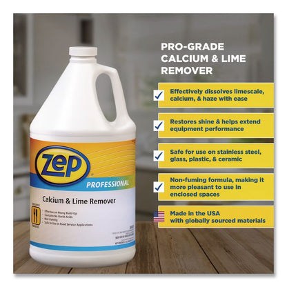 Calcium and Lime Remover, Neutral, 1 gal Bottle, 4/Carton