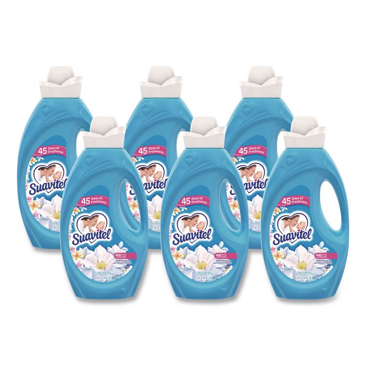 Fabric Softener, Floral Scent, 46 oz Bottle, 6/Carton