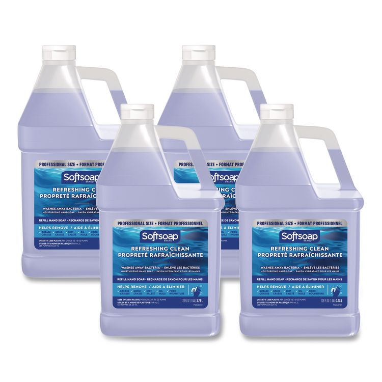 Liquid Hand Soap Refill, Refreshing Clean Scent, 128 oz, 4/Carton