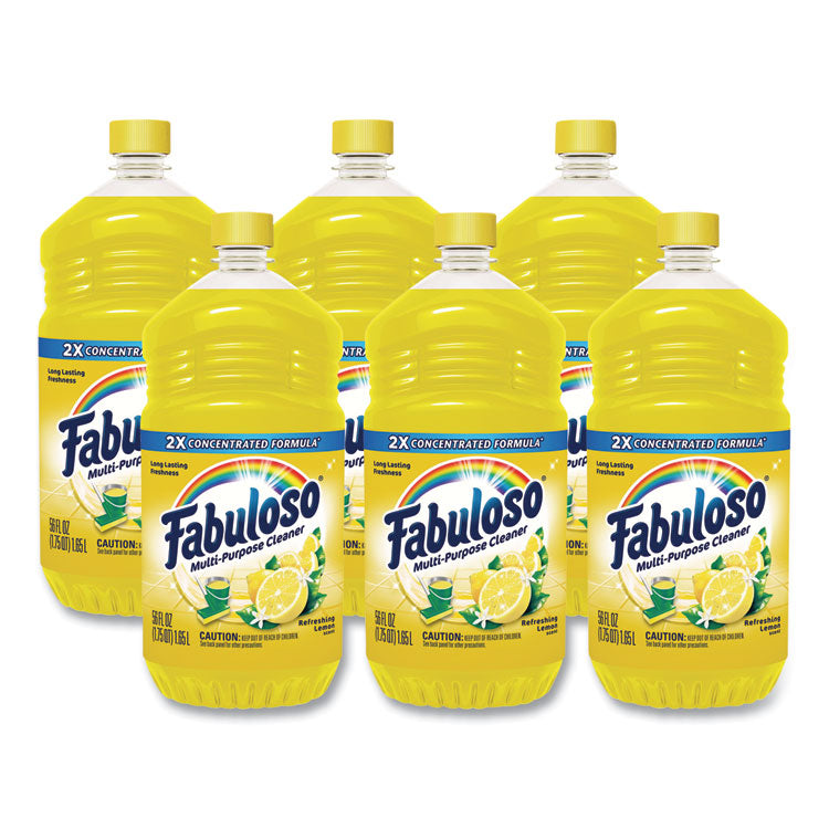 Multi-Use Cleaner, Refreshing Lemon Scent, 56 oz Bottle, 6/Carton