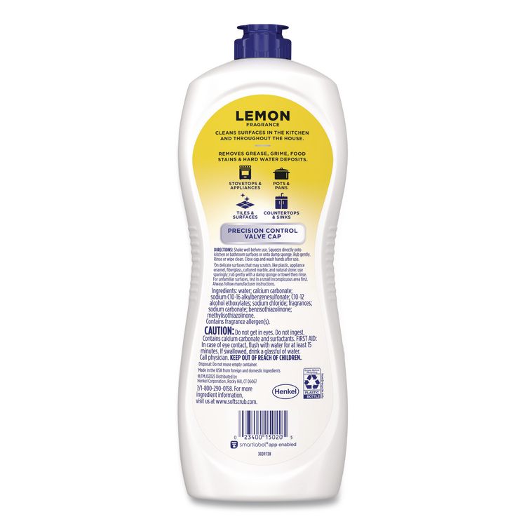 All Purpose Surface Cleanser, Commercial, Lemon Scent, 36 oz Bottle, 6/Carton