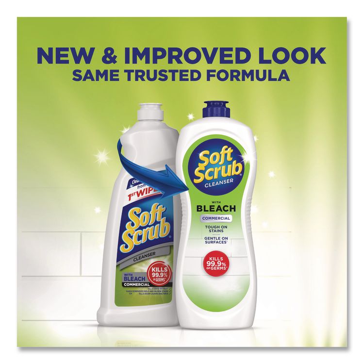 Antibacterial Surface Cleanser with Bleach, Commercial, 36 oz Bottle