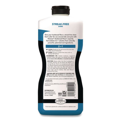 Hardwood Floor Cleaner, Unscented, 32 oz Squeeze Bottle, 6/Carton