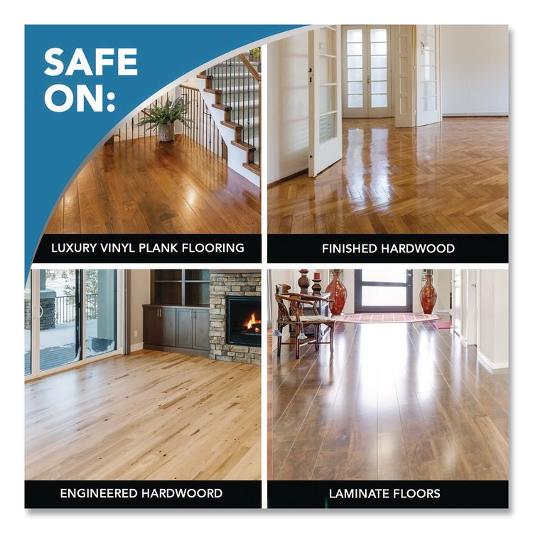 Hardwood Floor Cleaner, Unscented, 32 oz Squeeze Bottle, 6/Carton