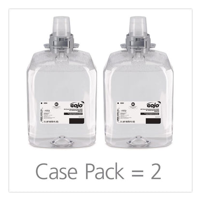 E2 Foam Handwash with BAK, Fragrance Free, 2,000 mL Refill Bottle, 2/Carton