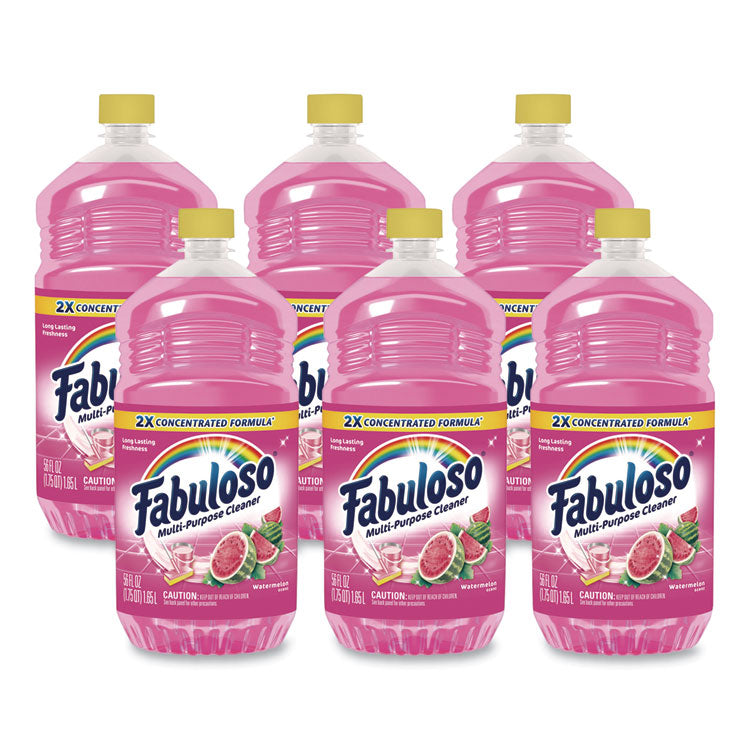 Multi-Use Cleaner, Watermelon Scent, 56 oz Bottle, 6/Carton