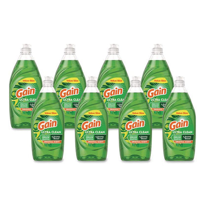 Dishwashing Liquid, Gain Original Scent, 38 oz Bottle, 8/Carton