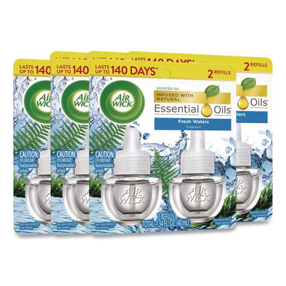 Scented Oil Refill, Fresh Waters, 0.67 oz, 2/Pack, 6 Pack/Carton